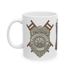 11oz Courage Under Fire – Strength in the Smoke Firefighter Mug